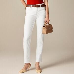 J.Crew Jeans 2003 Slim Womens Size 30 Tall White Denim Mid Rise Super Stretch